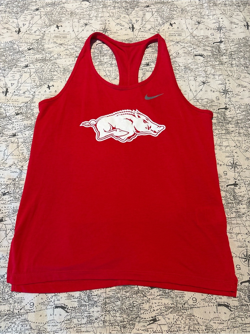 Nike Red Razorback Graphic Racerback Tank